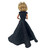 Long Black Evening Gown with Silver Sparkle for 11.5 Inch Fashion Dolls (Barbie Size) – Includes Shoes