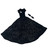 Long Black Evening Gown with Silver Sparkle for 11.5 Inch Fashion Dolls (Barbie Size) – Includes Shoes