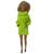  Lime Green Turtleneck Sweater Outfit with Gold Heels for 11.5 Inch Fashion Dolls 