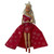 Red Sparkle Evening Gown for 11.5 Inch Fashion Dolls – One Shoulder Doll Dress with Silver Trim, Handmade