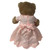 Peach Dress for 15–16 Inch Stuffed Animals – Elegant Floral Textured Outfit with Sash – Fits Teddy Bears & Plush Toys