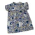 Blue & Purple Floral Kitten Nightgown for 15–16 Inch Baby Dolls & Cabbage Patch Kids – Handmade Doll Sleepwear