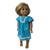 Matching Girl Size 3 and 18 Inch Doll Dresses, Silver Stripe Cotton Dress Set,  Fits 15 Inch Baby Dolls