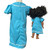 Matching Girl Size 3 and 18 Inch Doll Dresses, Silver Stripe Cotton Dress Set,  Fits 15 Inch Baby Dolls