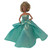 Metallic Green Evening Gown for 11.5 Inch Fashion Dolls – Strapless Shiny Doll Dress with Bow & Heels