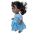 Blue Faux Silk Party Dress for 14 Inch Baby Alive Dolls and Little Baby Dolls with Lace Overlay and Bow 