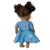 Blue Faux Silk Party Dress for 14 Inch Baby Alive Dolls and Little Baby Dolls with Lace Overlay and Bow 