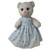 Blue Check Floral Dress for Stuffed Animals and Big Baby Dolls | Lace Trim Sleeveless Dress | Fits Build-A-Bear and 20 Inch Dolls