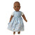 Blue Check Floral Dress for Stuffed Animals and Big Baby Dolls | Lace Trim Sleeveless Dress | Fits Build-A-Bear and 20 Inch Dolls