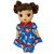picture of light skinned doll for Kitty Print Dress that Fits Some Baby Alive And Little Baby Dolls