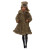 Tan Fur Coat Outfit for 11.5 Inch Fashion Dolls Like Barbie with Hat & Net Stockings