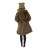 Tan Fur Coat Outfit for 11.5 Inch Fashion Dolls Like Barbie with Hat & Net Stockings