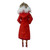 Red Quilted Winter Coat with Fur Hood & Red Boots for 11.5 Inch Fashion Dolls Like Barbie