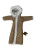 Tan Quilted Winter Coat with Fur Hood & Gold Heels for 11.5 Inch Fashion Dolls Like Barbie