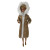 Tan Quilted Winter Coat with Fur Hood & Gold Heels for 11.5 Inch Fashion Dolls Like Barbie