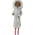 White Quilted Winter Coat with Fur Hood & Pink Boots for 11.5 Fashion Dolls Like Barbie