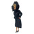 Black Quilted Winter Coat with Fur Hood & Mary Jane Heels for 11.5 Inch Fashion Dolls Like Barbie
