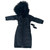 Black Quilted Winter Coat with Fur Hood & Mary Jane Heels for 11.5 Inch Fashion Dolls Like Barbie
