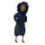 Black Quilted Winter Coat with Fur Hood & Mary Jane Heels for 11.5 Inch Fashion Dolls Like Barbie