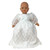 Elegant White Lace Baby Doll Dress 21–23 Inch Dolls, Faux Satin Wedding or Baptism Gown with Train, Handmade Doll Clothes 