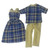 Matching Blue and Yellow Check Outfit Set for 11.5 Inch Fashion Dolls and 12 Inch Male Dolls