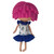 Blue Floral Ruffle Dress for Lalaloopsy Doll | Handmade Doll Clothes | Cotton Doll Dress with Angel Sleeves | Rare Lalaloopsy Outfit 