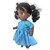 Blue Faux Silk Party Dress for 14 Inch Baby Alive Dolls with Lace Overlay
