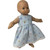 Blue Check Floral Dress for 15-16 Inch Cabbage Patch Kid Dolls | Lace Trim Sleeveless Baby Doll Dress