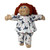 Eeyore Print Flannel Pajamas for 15-16 Inch Baby Dolls and Cabbage Patch Kid Dolls