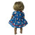 Kitten Face Print Dress for 18 Inch Girl Dolls with Red Peter Pan Collar
