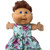 Light Blue Floral Satin Dress for Newborn & Preemie Cabbage Patch Kid Dolls