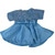 Blue Faux Silk Party Dress for 12 Inch Baby Alive Dolls | Lace Overlay Doll Dress with Bow | Little Baby Doll Clothes