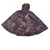 Purple Blue Gold Paisley Evening Gown for 11.5 Inch Fashion Dolls with Crown and Heels