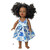 Size 6 Girl & 18 Inch Doll Matching Sundress – Blue Butterfly Cotton Dress Set, Handmade Doll and Me Outfit