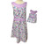 Size 10 Girl & 18 Inch Doll Matching Dress – Blue Lavender Floral Sundress Handmade Fits American Girl & Cabbage Patch