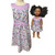 Size 10 Girl & 18 Inch Doll Matching Dress – Blue Lavender Floral Sundress Handmade Fits American Girl & Cabbage Patch