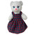 Red Blue Plaid Jumper for Stuffed Animals | School Outfit for 16 Inch Teddy Bears | Fits Build-A-Bear Plush