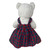 Red Blue Plaid Jumper for Stuffed Animals | School Outfit for 16 Inch Teddy Bears | Fits Build-A-Bear Plush