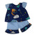 Dinosaur Outfit for 12 Inch Baby Alive Dolls | Dinosaur Shirt and Blue Pants Set | Little Baby Doll Clothes
