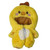 Yellow Chick Costume for 17.5 cm Monster Doll with Hood and Tail
