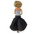 Metallic Silver and Brown High-Low Evening Gown for 11.5-Inch Fashion Dolls 