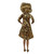 Metallic Gold Animal Print Dress with Gold Heels for 11.5 Inch Fashion Dolls