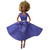 Purple Faux Silk Halter Sundress with Lavender Heels for 11.5 Inch Fashion Dolls 