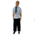 Blue Check Shirt, Tie, Pants and Shoes Outfit for 12 Inch Boy Dolls 