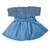 Baby Blue Faux Silk Lace Dress for 14-15 Inch Baby Dolls