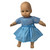 Baby Blue Faux Silk Lace Dress for 14-15 Inch Baby Dolls