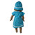 Blue Striped Dress and Hat Set for 18 Inch Girl Dolls