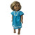 Matching Girl Size 6 and 18 Inch Doll Dresses, Silver Stripe Cotton Dress Set, Flower Trim Dress, Fits 15 Inch Baby Dolls