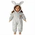 White Velvet Bunny Costume for 18 Inch Dolls