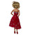 Red Snowflake Holiday Dress with Heels for 11.5 Inch Fashion Dolls